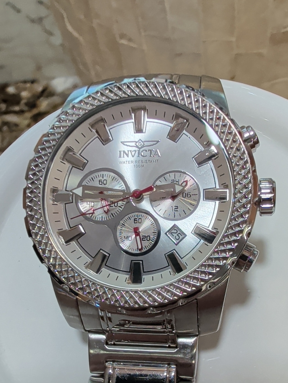 Super Sharp Men's Invicta Chronograph Watch Sapphire Coated Model 5269